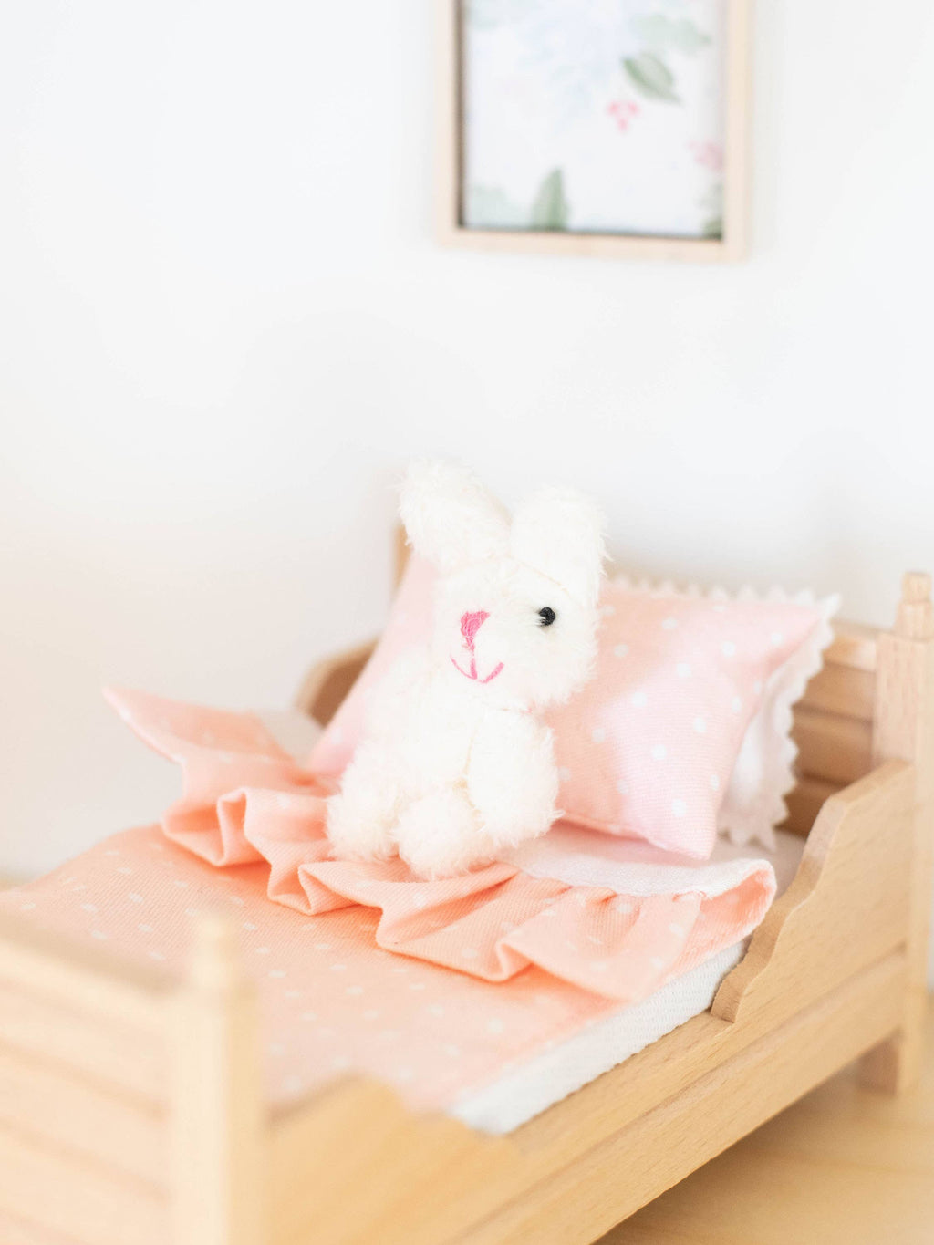 Dollhouse Plush Bunny Stuffed Animal | Multiple Colors: White