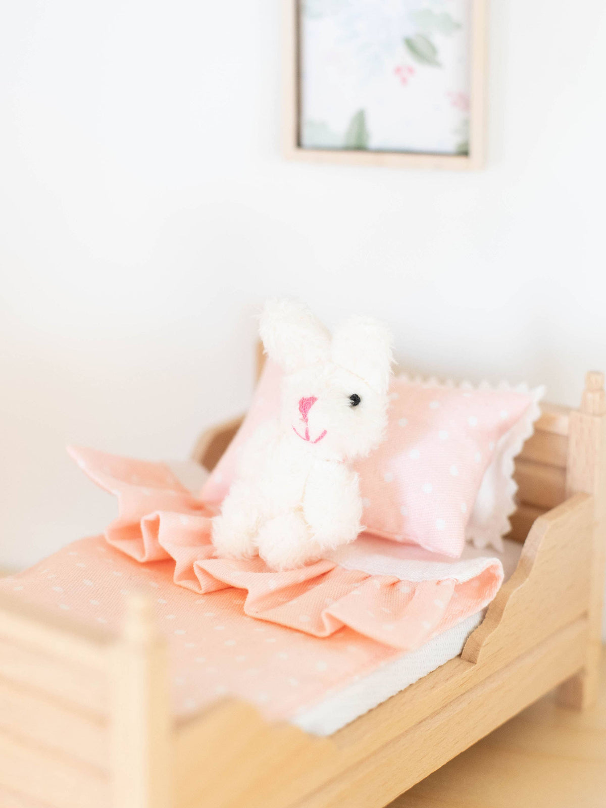Dollhouse Plush Bunny Stuffed Animal | Multiple Colors: White