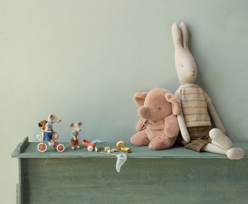 Elephant, plush, medium - vintage rose