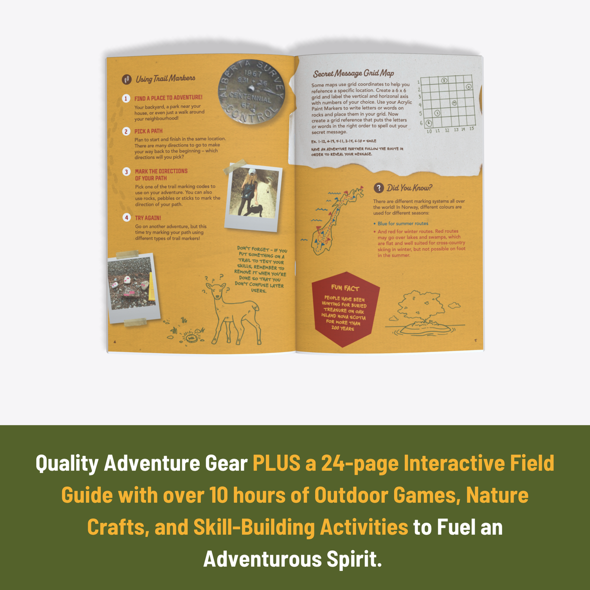 Kids Navigation Kit Compass Map Skills Adventure Set