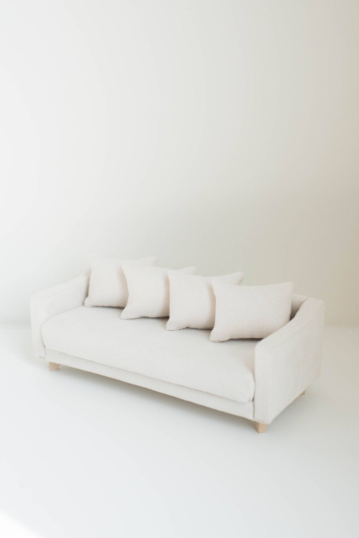 Dollhouse Adelaide Scoop Arm Sofa | Pearl White