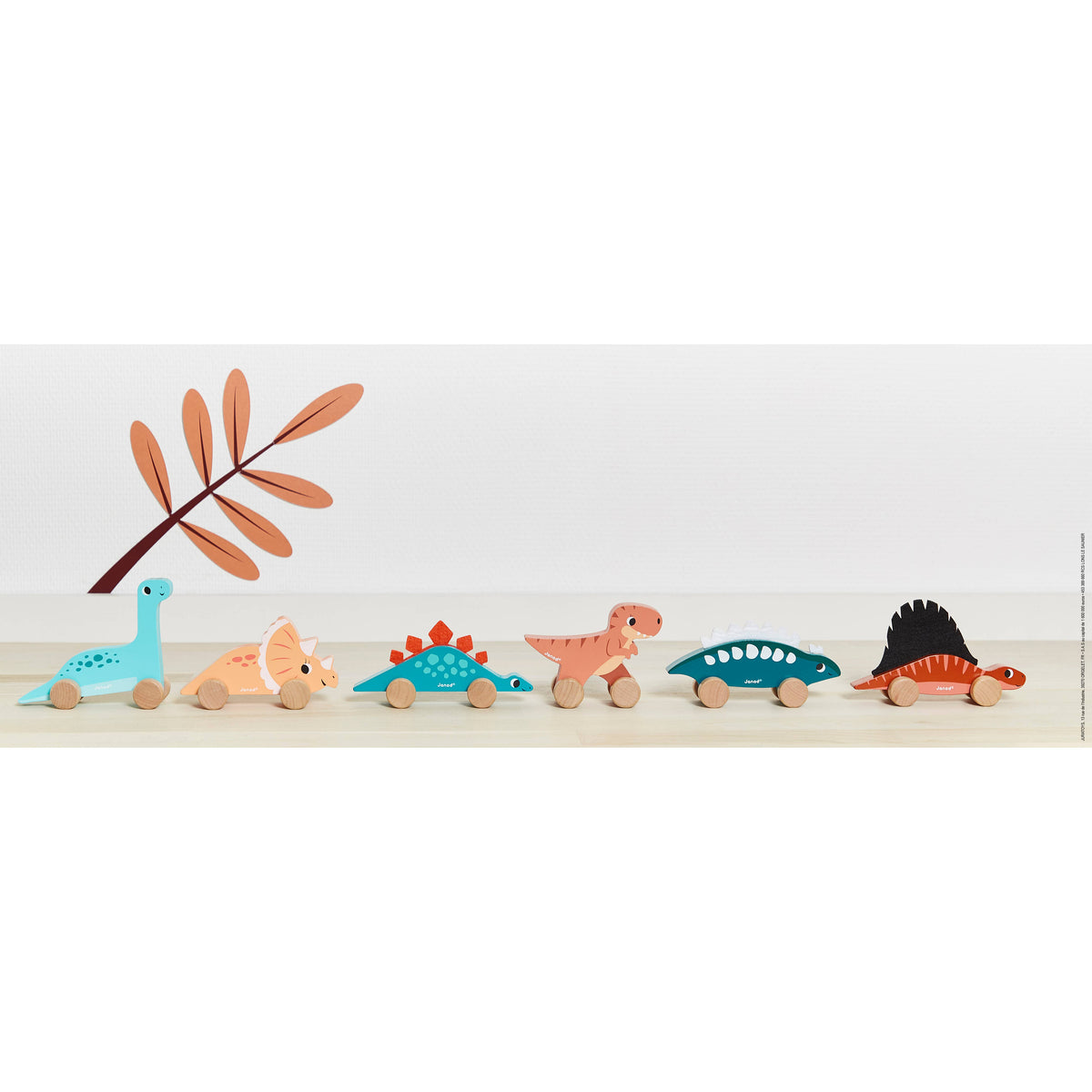 Dinos Push-Along Dinosaur Display x6
