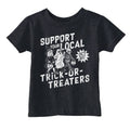 Support Your Local Trick Or Treaters Toddler T Shirt: Heather Black - Local Trick Or Treaters