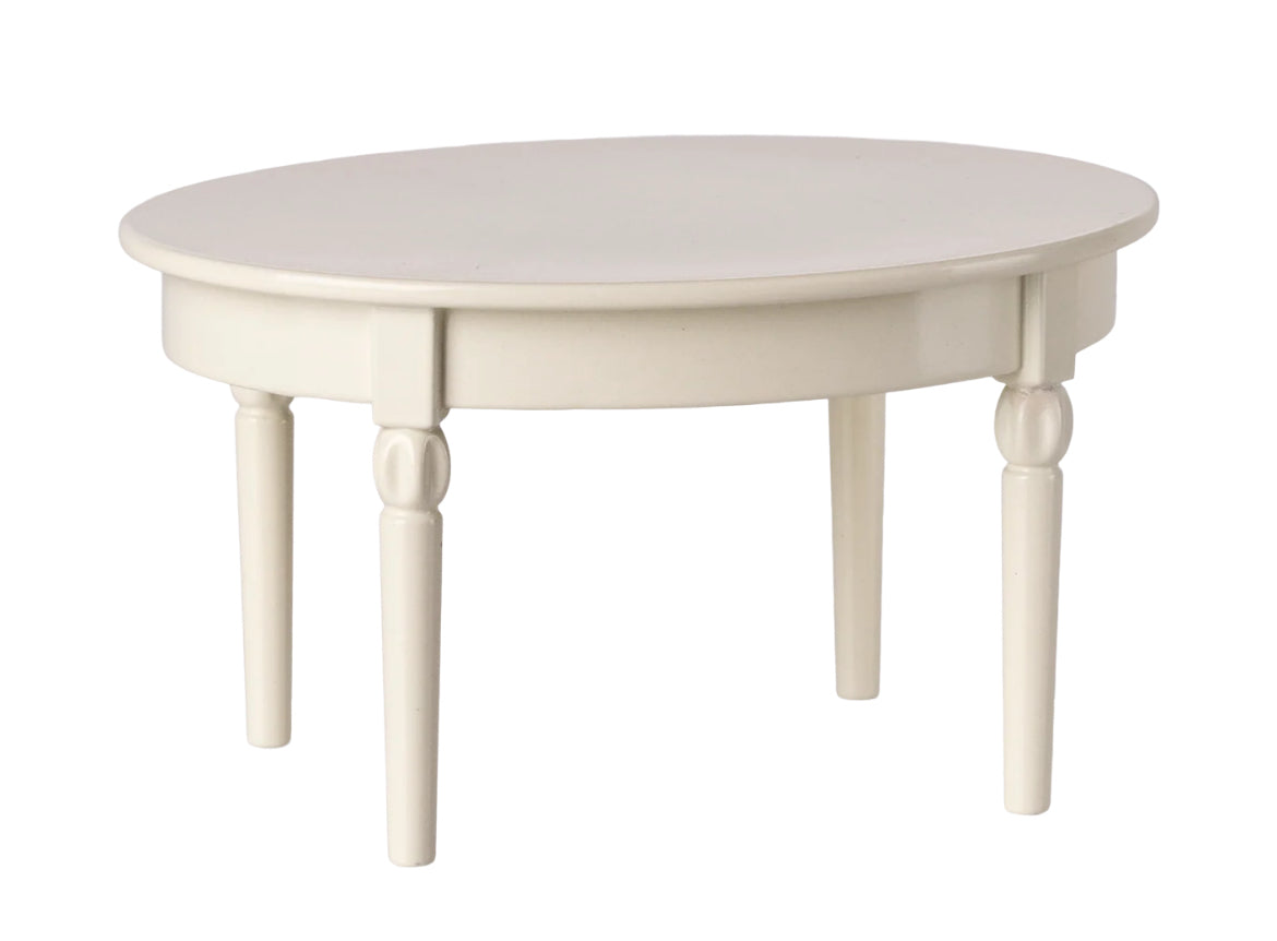 Vintage dining Table, mouse - off white