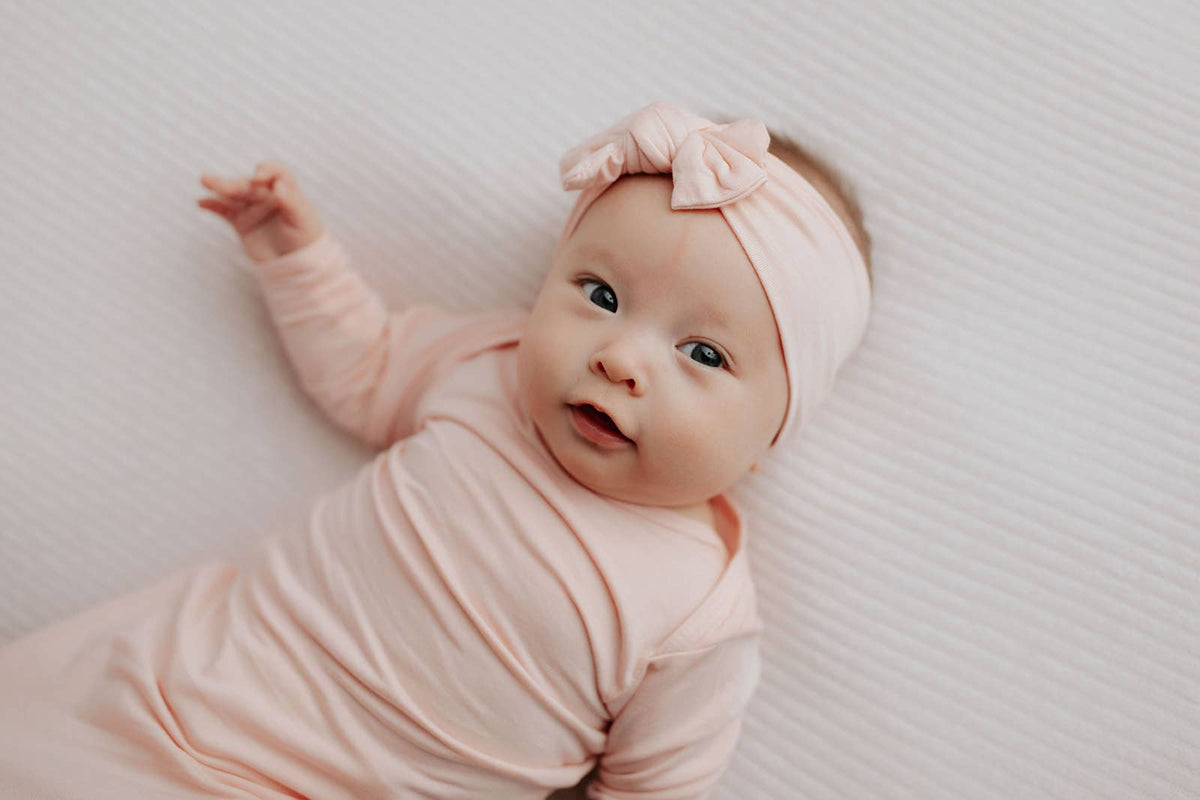 Heavenly Pink Knotted Gown: Gown & Bow