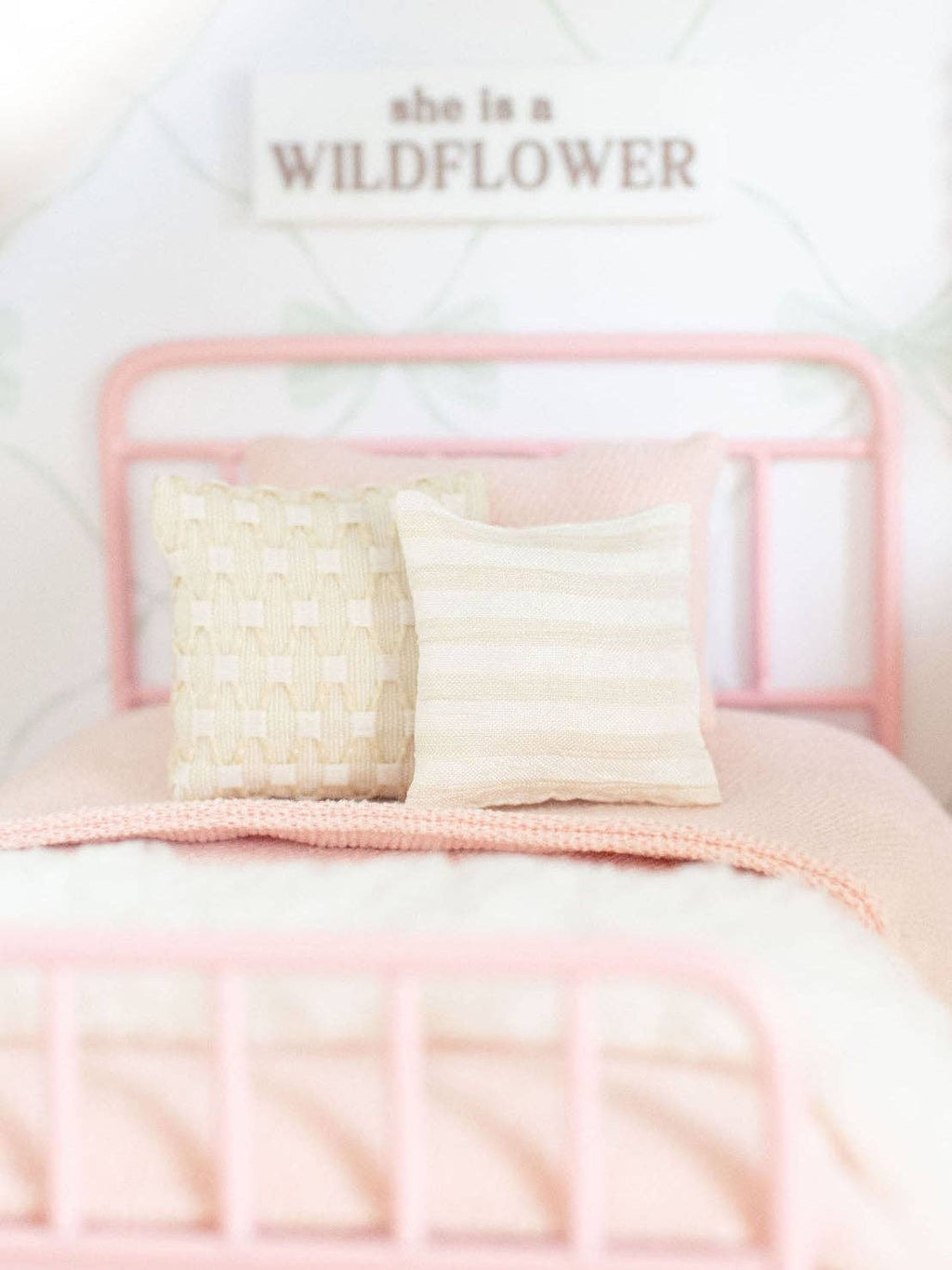 Ecru Loom Pillows | Dollhouse Miniature Accessories & Decor: Basket Weave