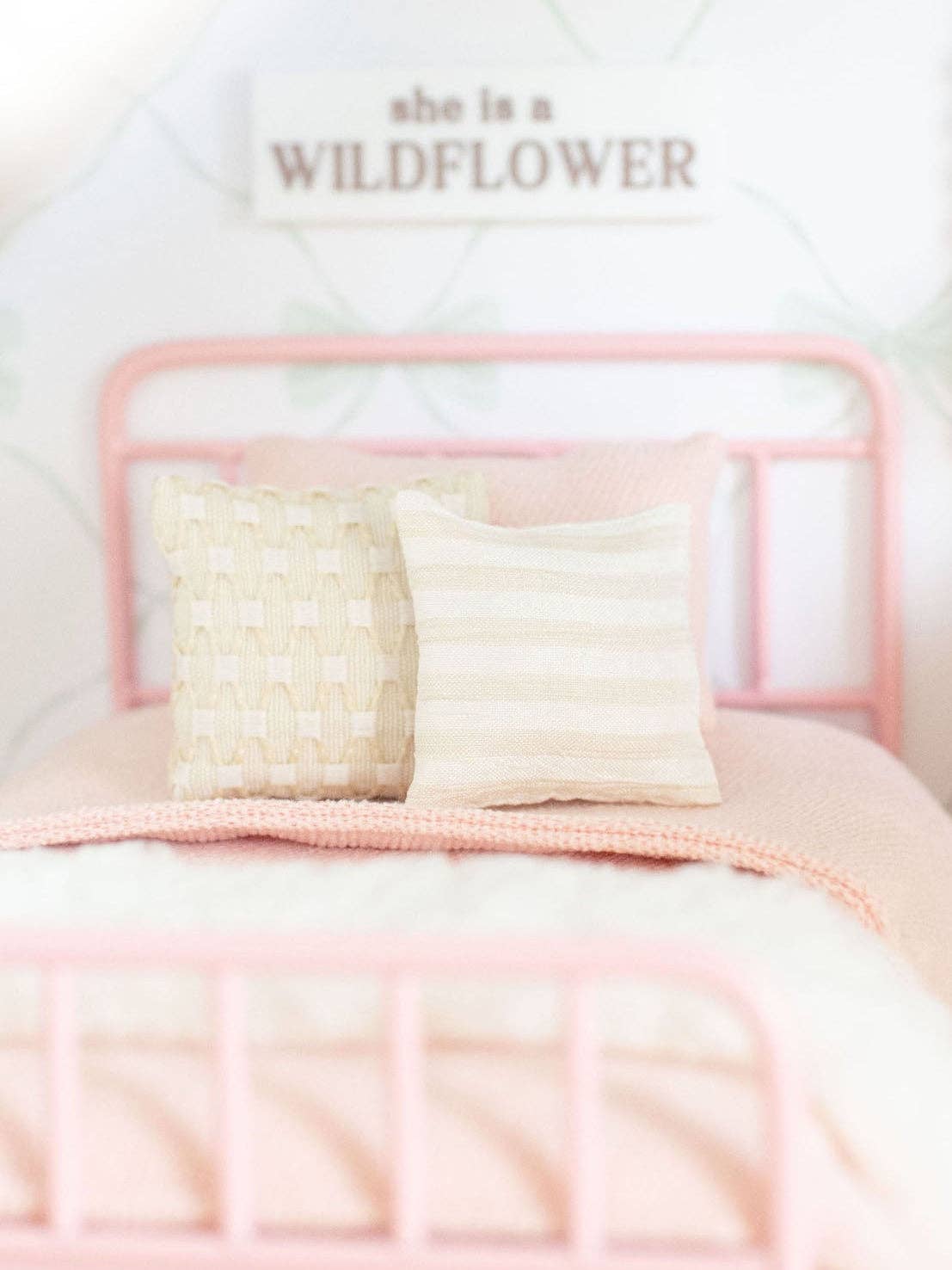 Ecru Loom Pillows | Dollhouse Miniature Accessories & Decor: Basket Weave
