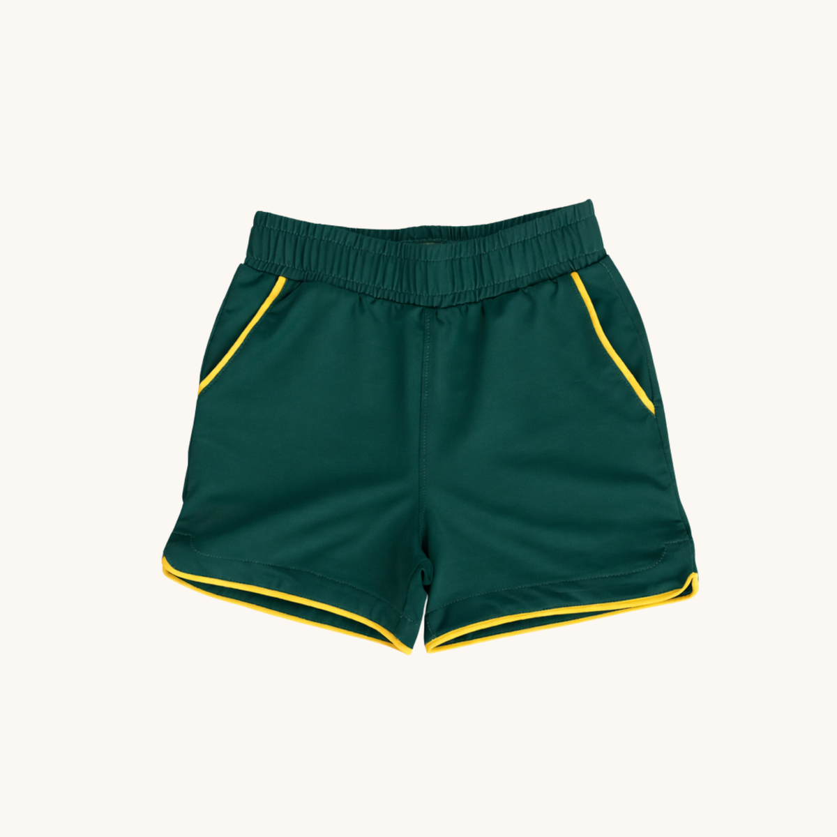 Boys Court Short in Green/Yellow