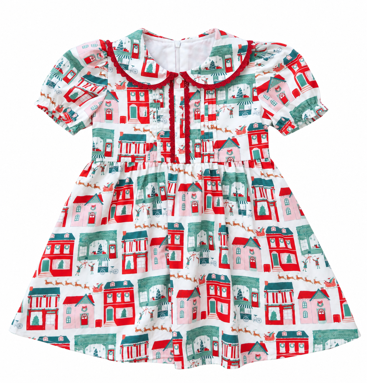 clara dress in christmas village