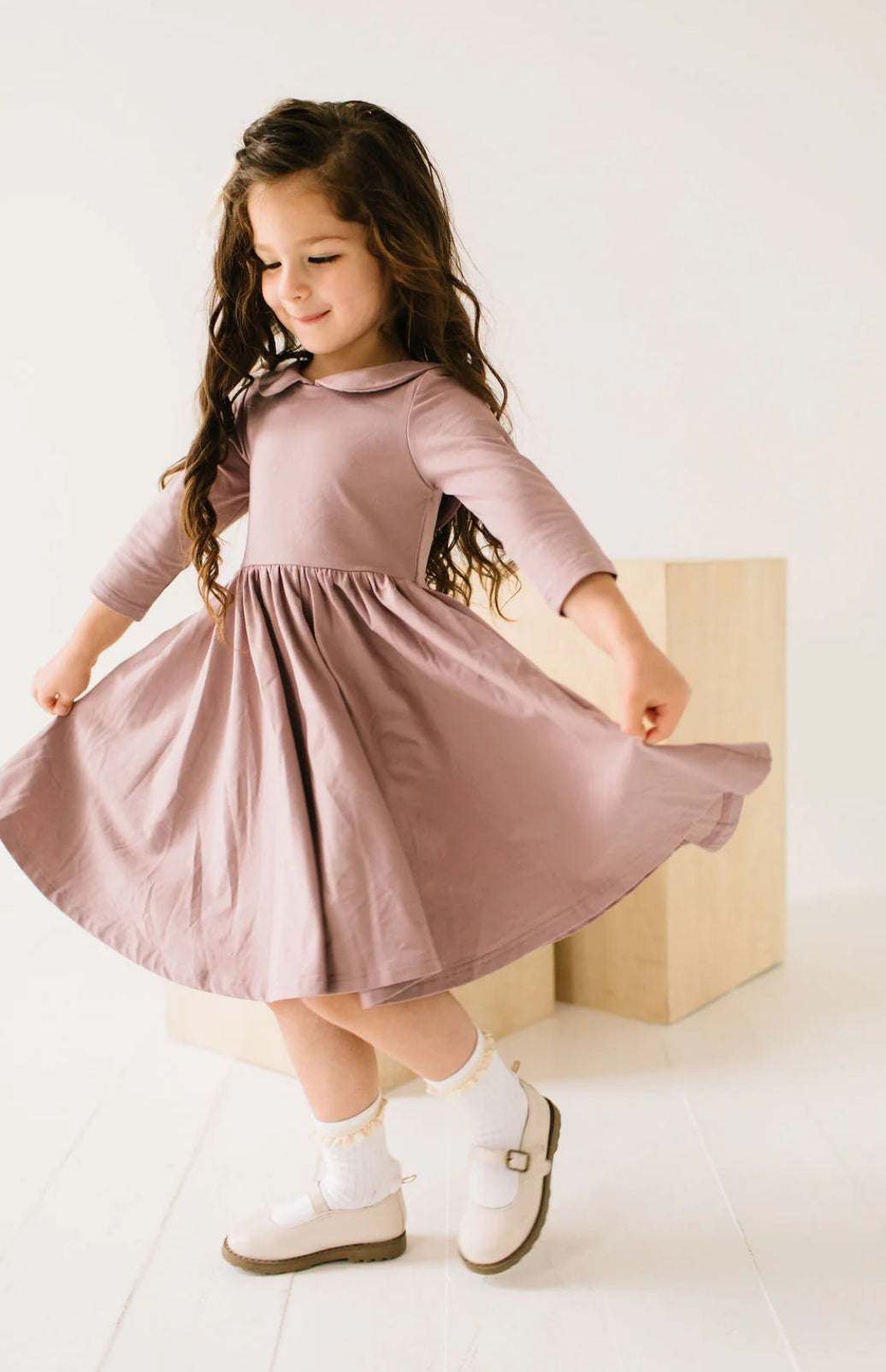 Rubina Twirl Dress in Mauve