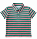 kyle polo in red + green stripe