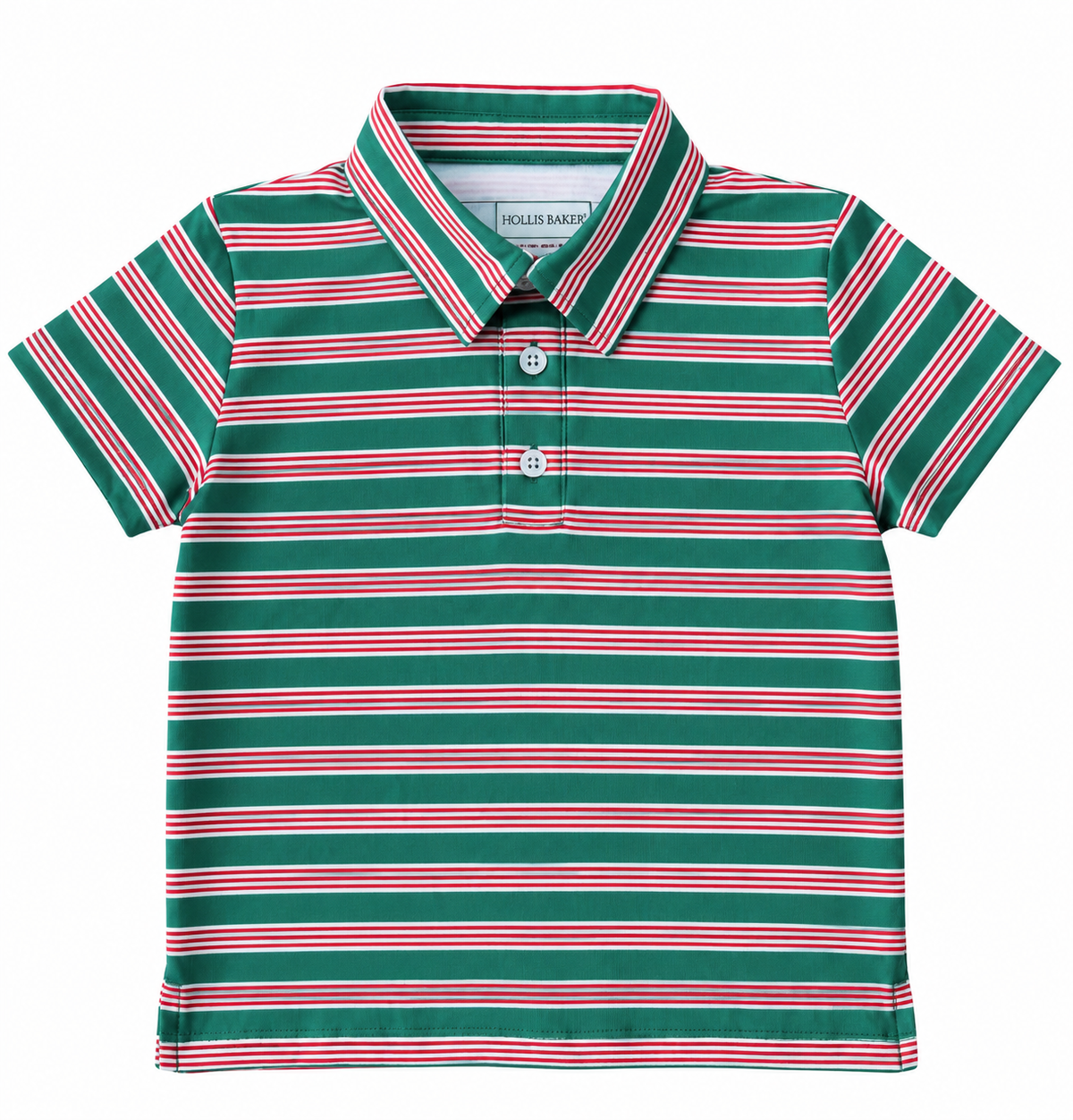 kyle polo in red + green stripe