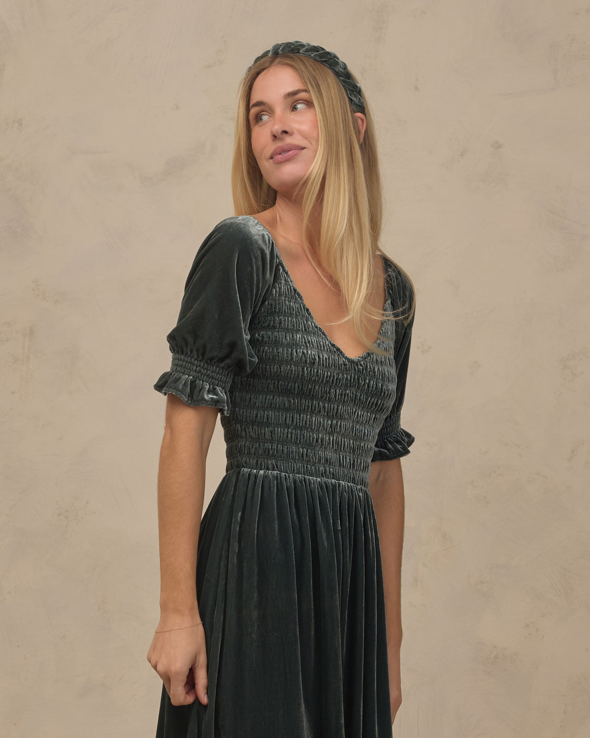 women's Adele dress in green