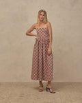 women's Beatrice midi dress in holiday tartan