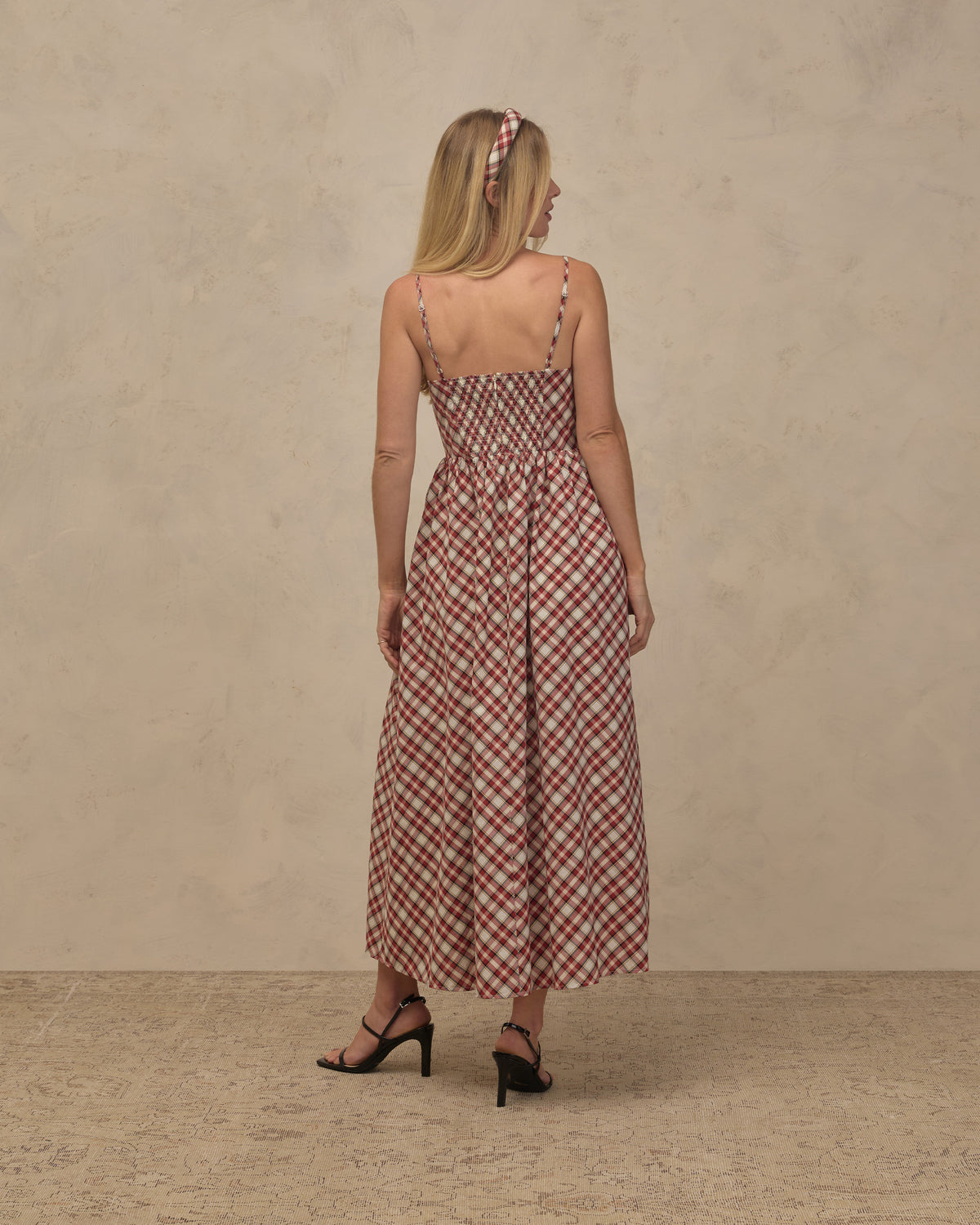 women's Beatrice midi dress in holiday tartan