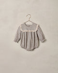 Noelle romper in fall plaid