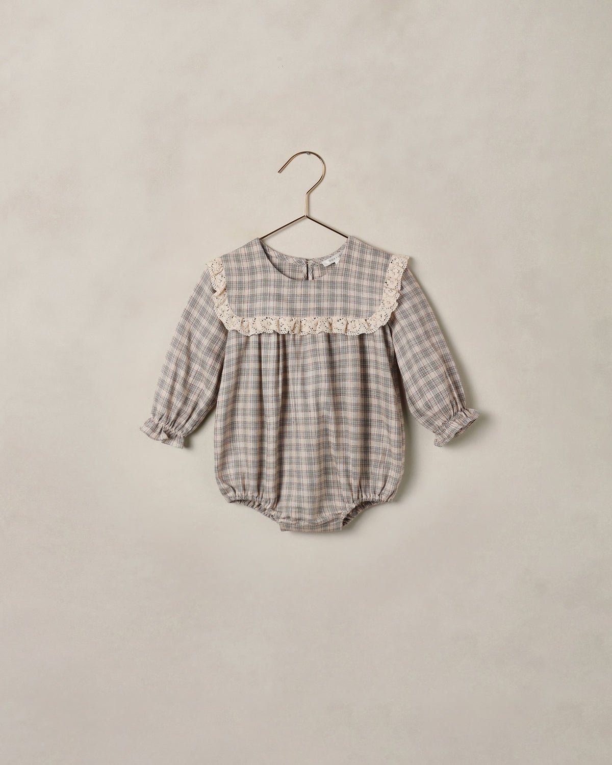 Noelle romper in fall plaid