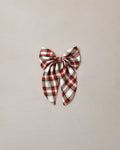 everly bow in holiday tartan