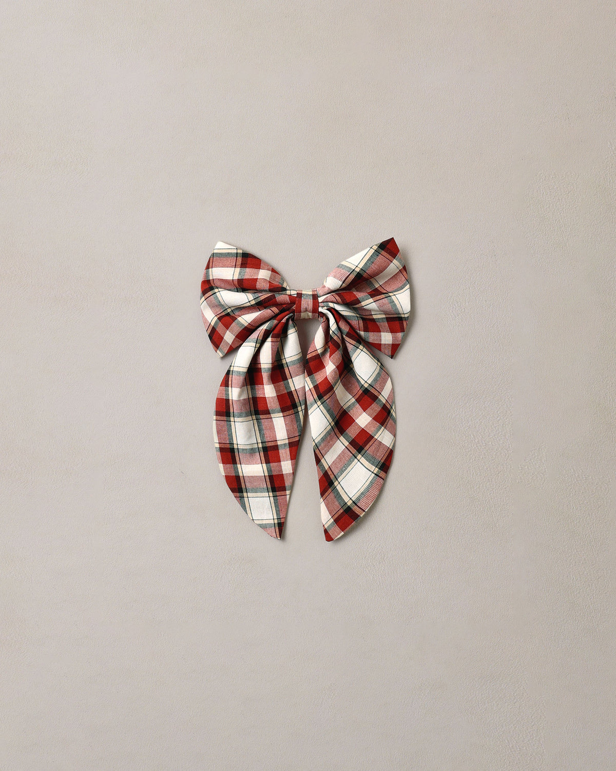 everly bow in holiday tartan