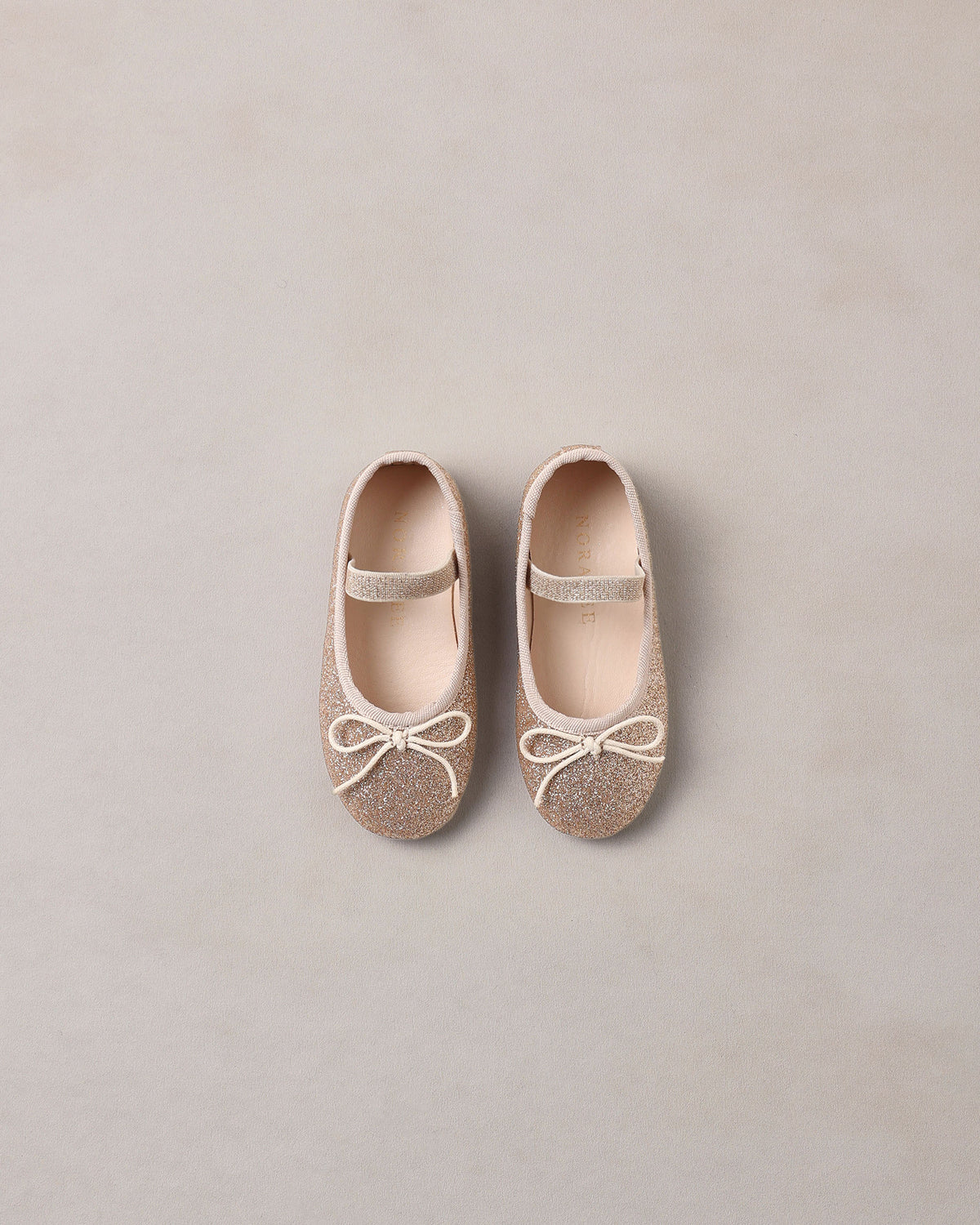 Ballet Flats in Rose Gold Shimmer