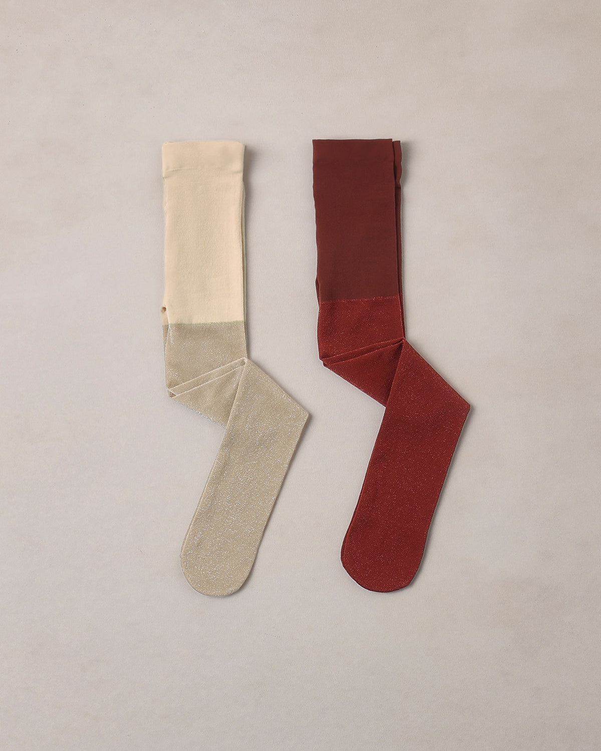 shimmer tights in champagne & ruby
