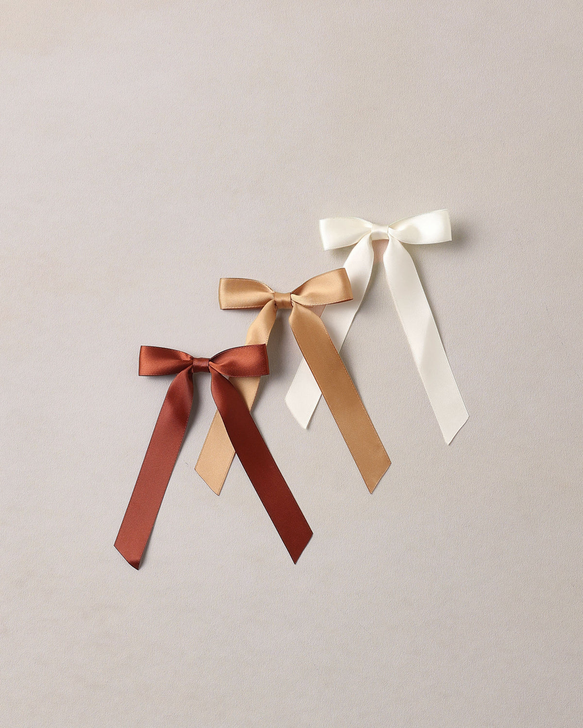 Spice Ribbon Bows in spice, ivory, and gold