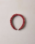 braided headband in ruby