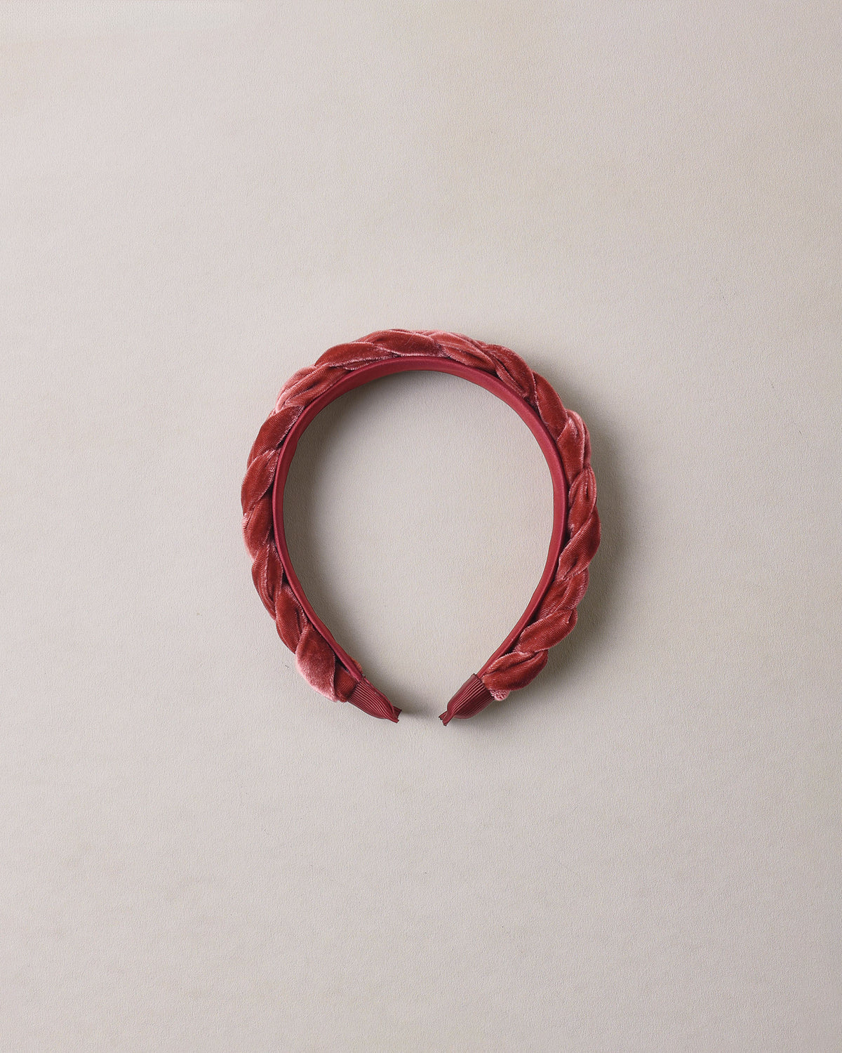 braided headband in ruby
