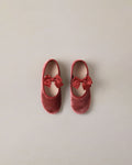 bow ballet flats in ruby