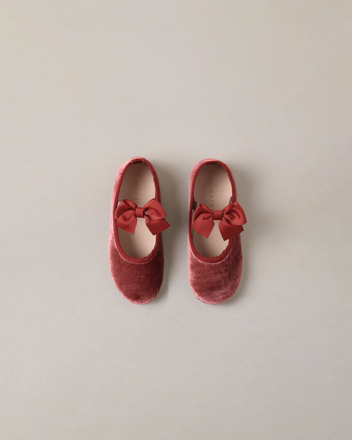 bow ballet flats in ruby