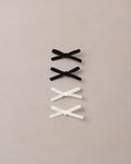 mini ribbon bows in black & ivory