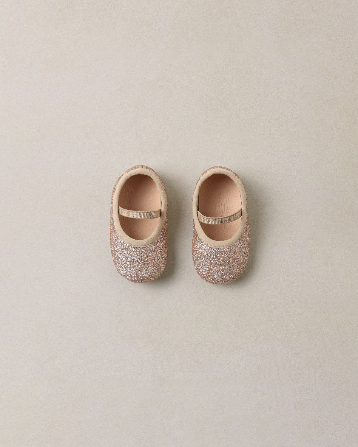 Baby Ballet Flats in Rose Gold Shimmer