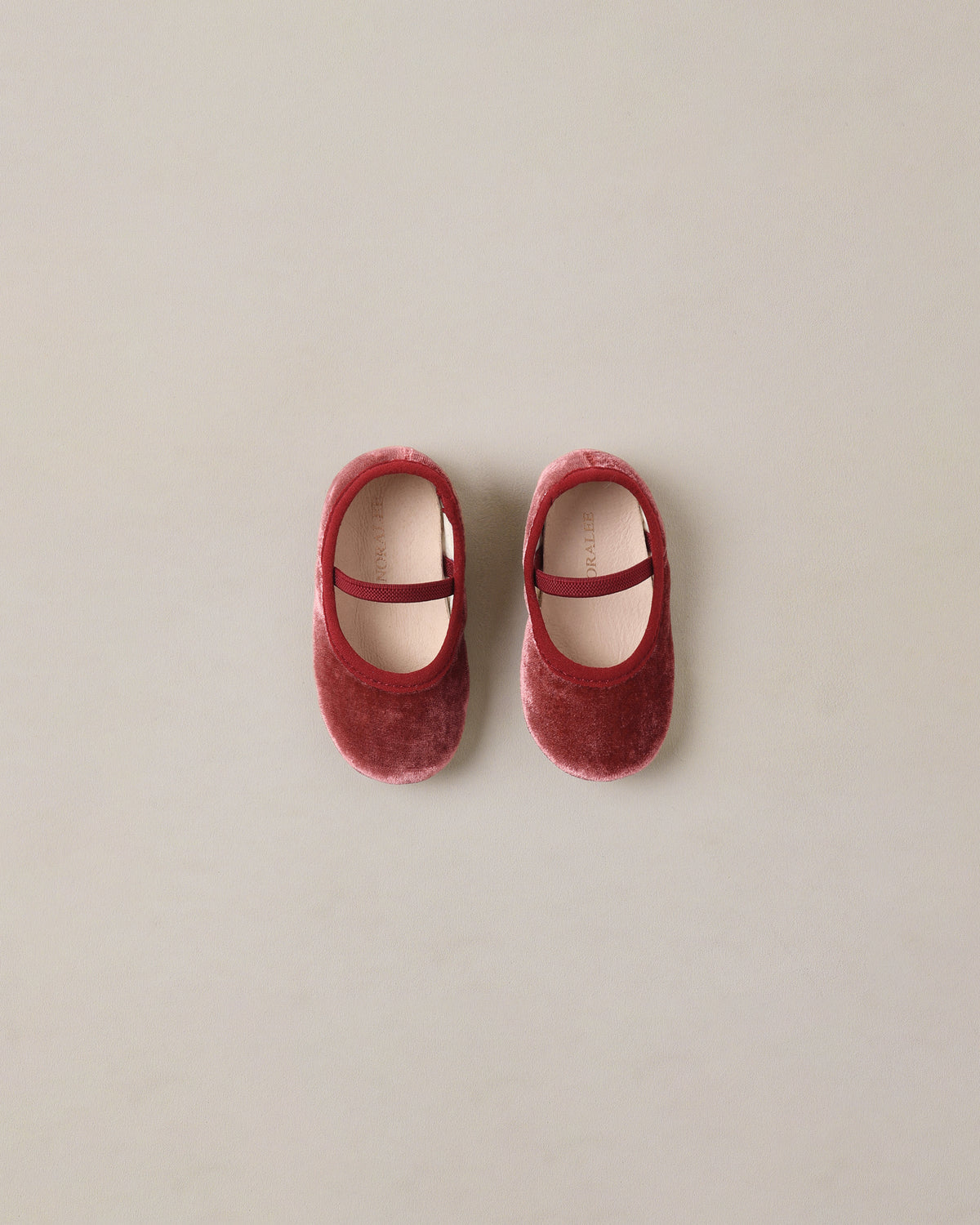 baby ballet flats in ruby