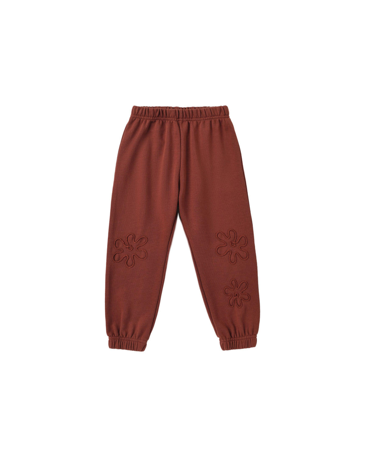 baggy sweatpants in brick