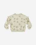 Ruffle Sweatshirt in Big Daisy