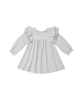 Long Sleeve Flutter Dress ll Cloud