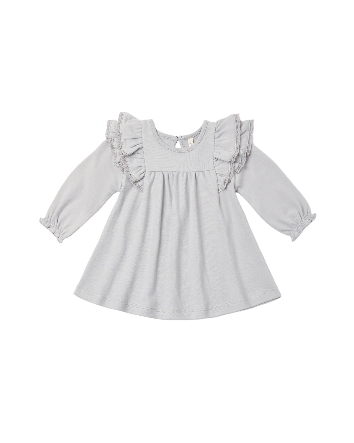 Long Sleeve Flutter Dress ll Cloud
