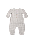 woven jumpsuit ll blue gingham