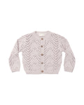 knit cardigan in lilac mist