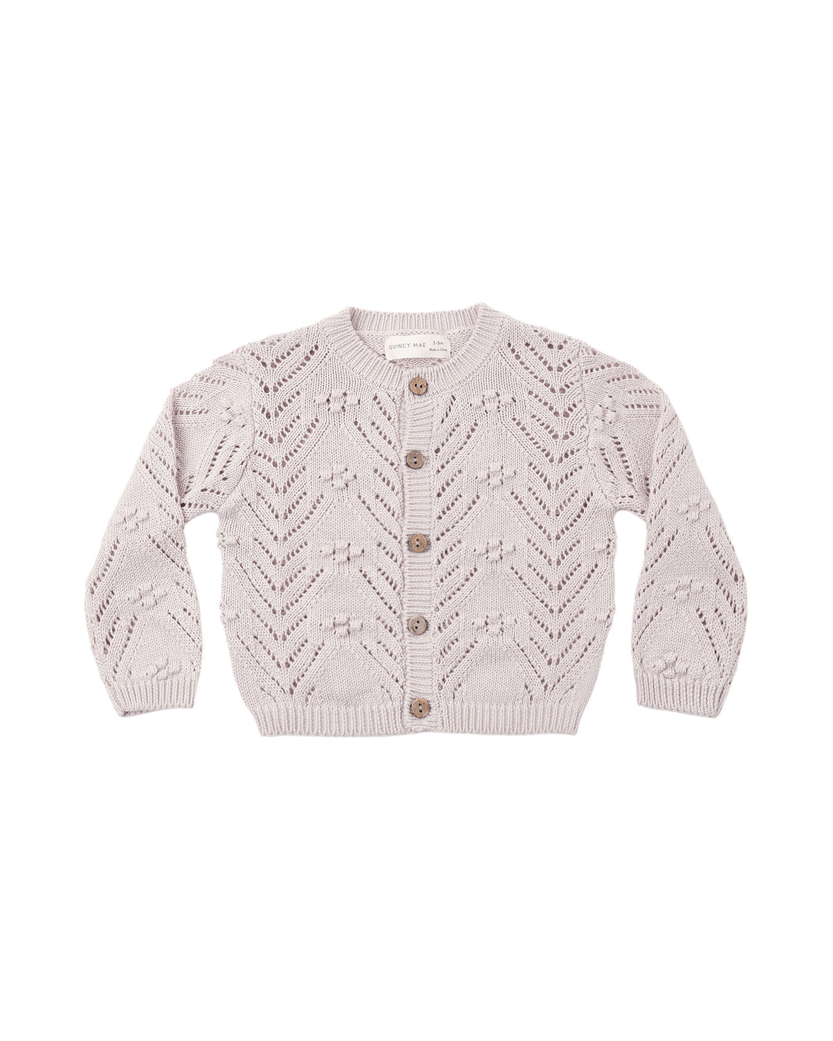 knit cardigan in lilac mist