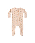 Bamboo Zip Footie in Candy