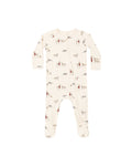 bamboo zip footie in woodland friends