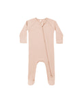 Bamboo Zip Footie ll Dusty Rose