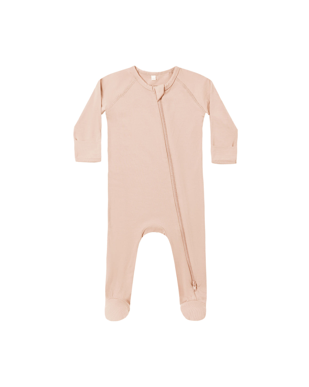 Bamboo Zip Footie ll Dusty Rose