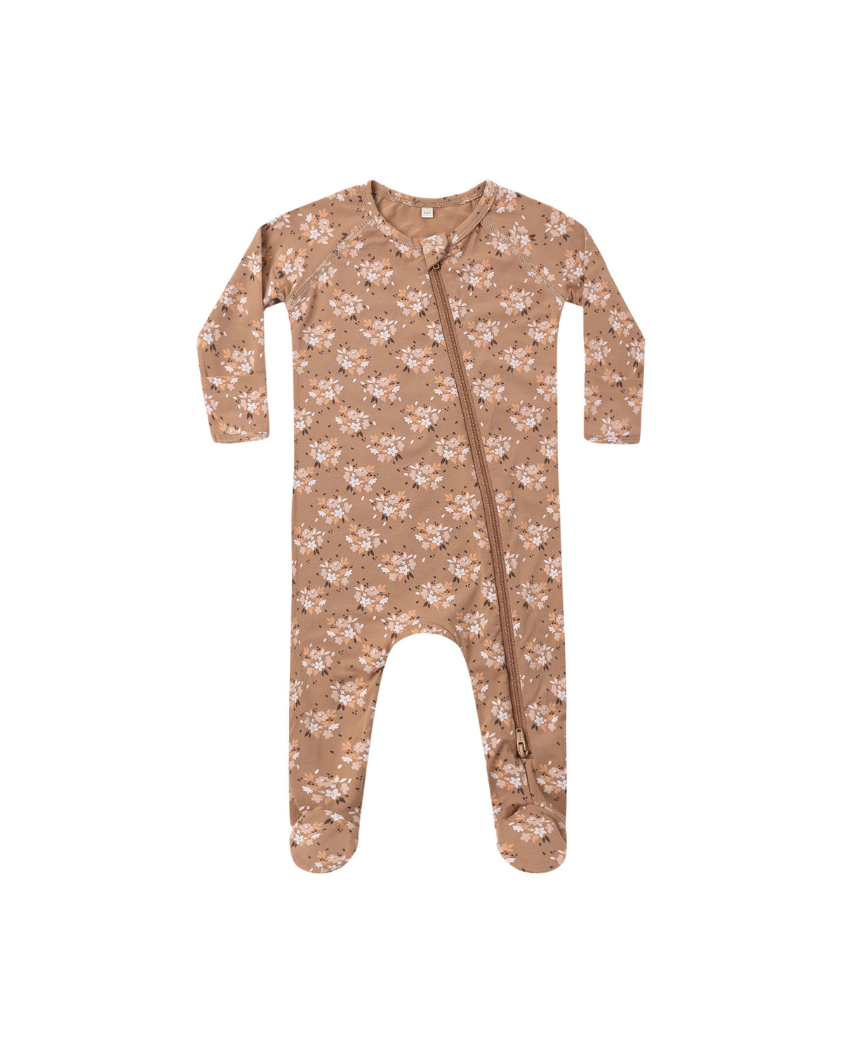Bamboo Zip Footie in Fall Floral