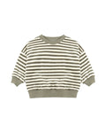 velour relaxed sweatshirt in spruce stripe