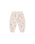 velour relaxed sweatpants in red bow