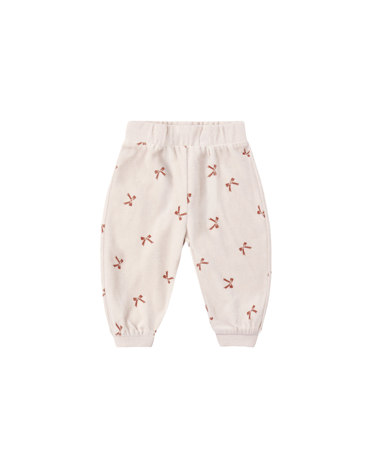 velour relaxed sweatpants in red bow