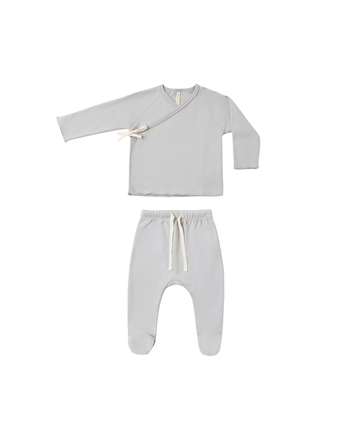 Wrap Top + Footed Pant Set ll Cloud