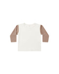 Long Sleeve Raglan Tee ll Almond